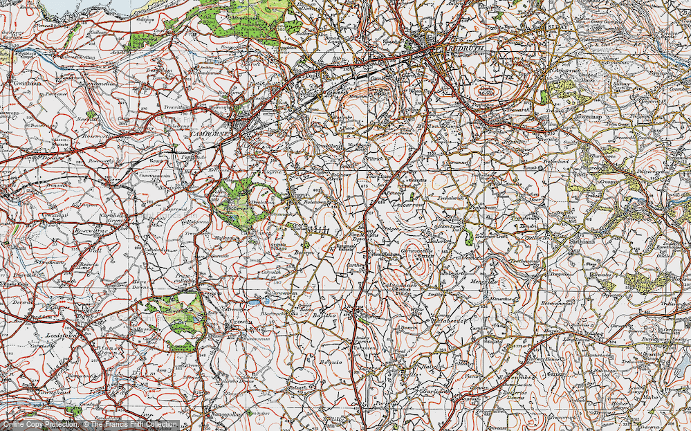 Old Map of Bolenowe, 1919 in 1919