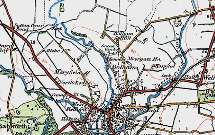 Old map of Bolham in 1923