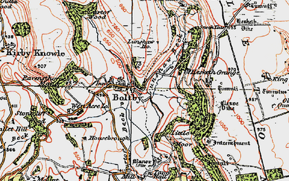 Old map of Boltby in 1925