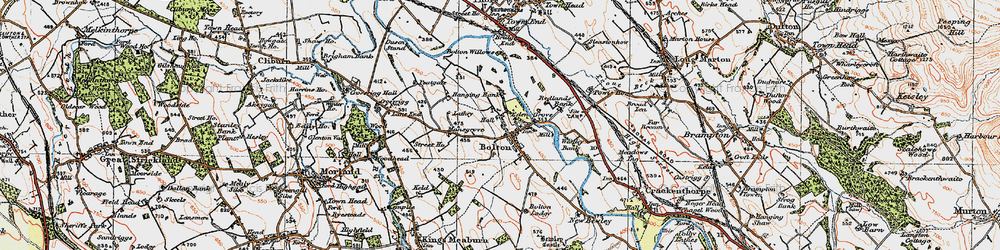 Old map of Westley Bank Cotts in 1925