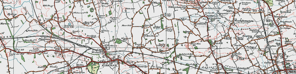Old map of Bolton Houses in 1924