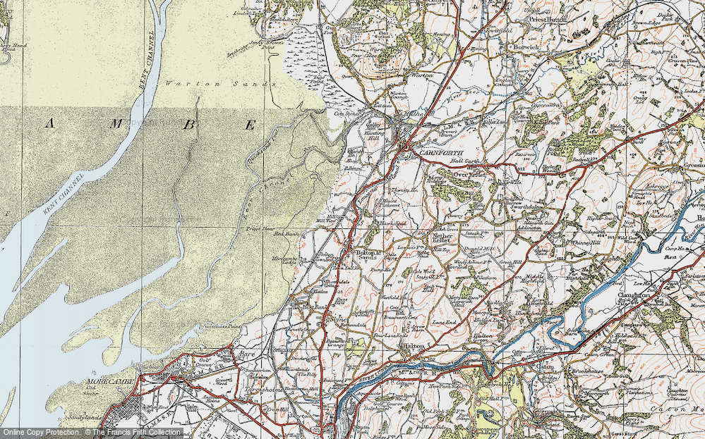 Old Map of Historic Map covering Bolton Holmes in 1924