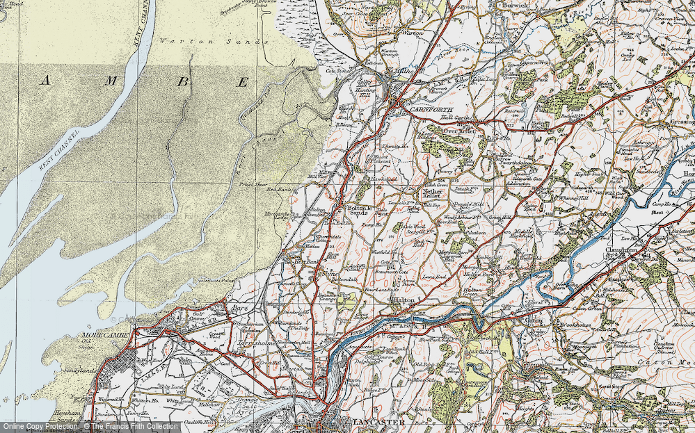 Old Map of Historic Map covering Beaumont Cote in 1924