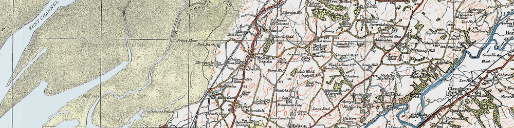 Old map of Beaumont Cote in 1924