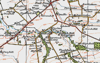 Old map of Bolton Wood Lane in 1925