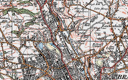 Old map of Bolton Woods in 1925