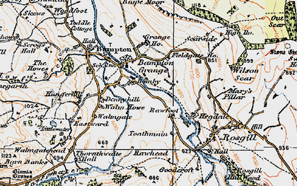 Old map of Toathmain in 1925