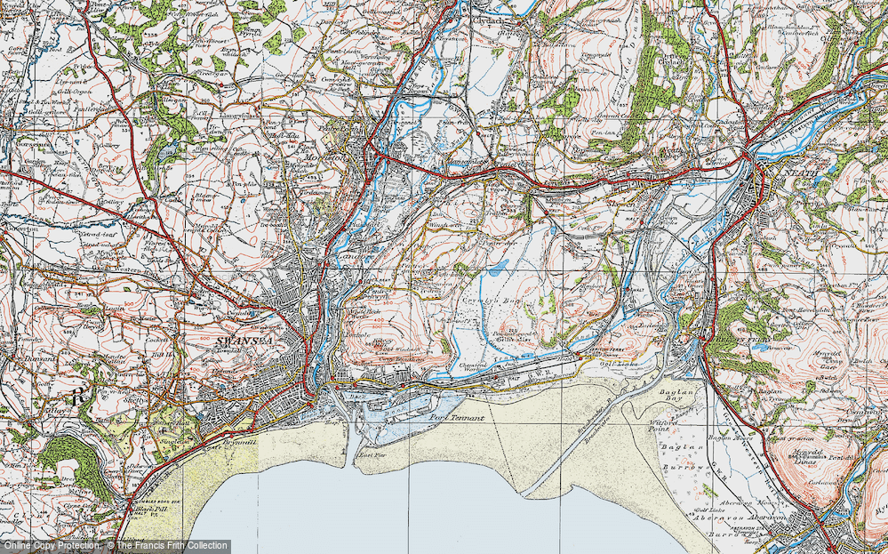 Old Map of Bon-y-maen, 1923 in 1923