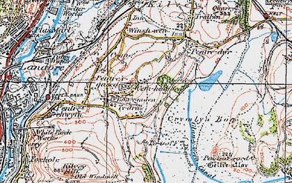 Old map of Bon-y-maen in 1923