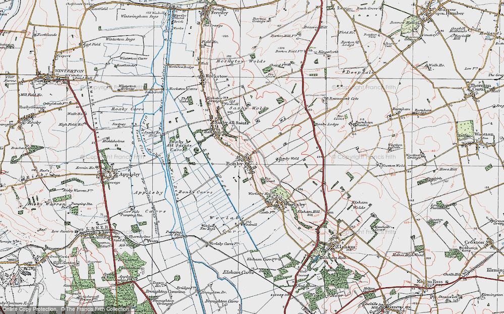 Old Map of Bonby, 1924 in 1924
