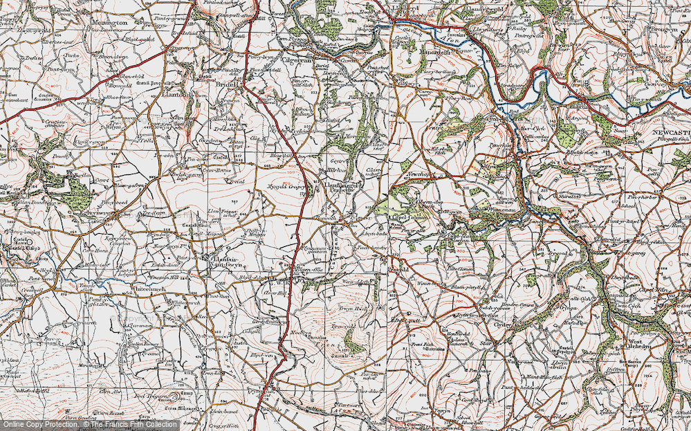 Old Map of Boncath, 1923 in 1923