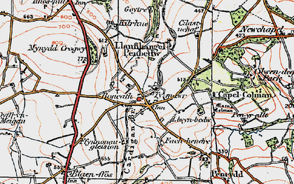 Old map of Boncath in 1923