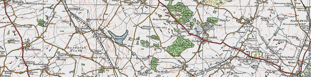 Old map of Whittington Grange in 1921