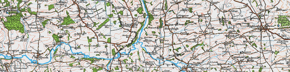 Old map of Brimblecombe Brake in 1919