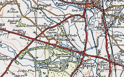 Old map of Bonehill in 1921