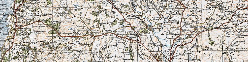 Old map of Brundrigg in 1925