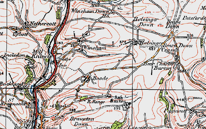 Old map of Boode in 1919