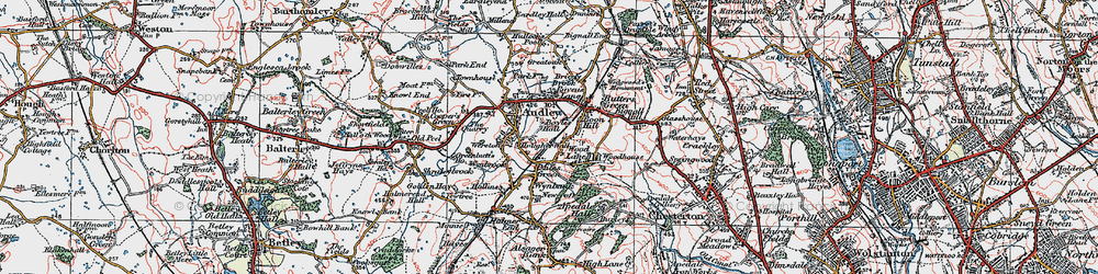 Old map of Boon Hill in 1921