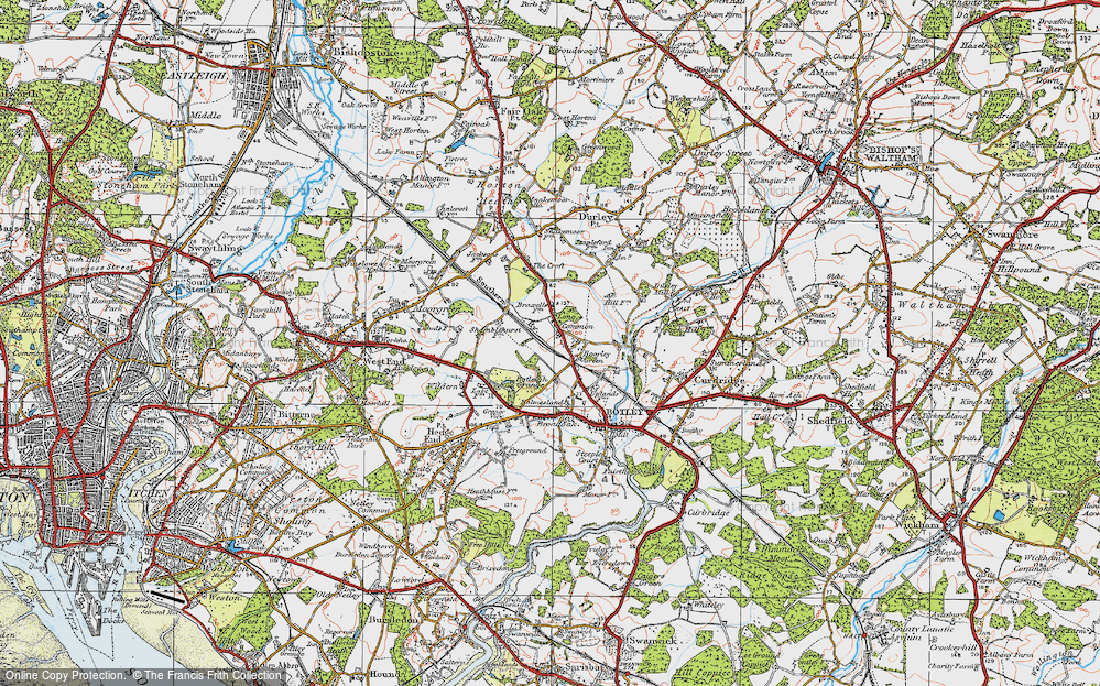 Old Map of Boorley Green, 1919 in 1919