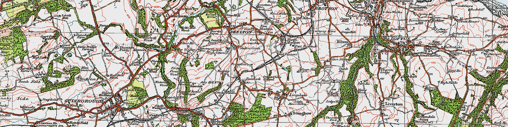 Old map of Boosbeck in 1925