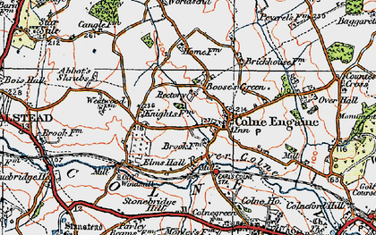 Old map of Boose's Green in 1921