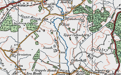 Old map of Booth in 1921