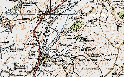 Old map of Booth Bridge in 1925