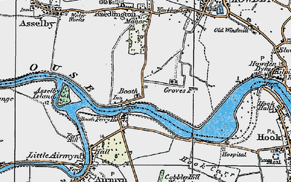 Old map of Boothferry Br in 1924