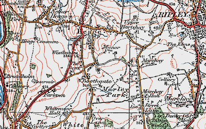 Old map of Boothgate in 1921