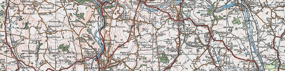 Old map of Boothgate in 1921