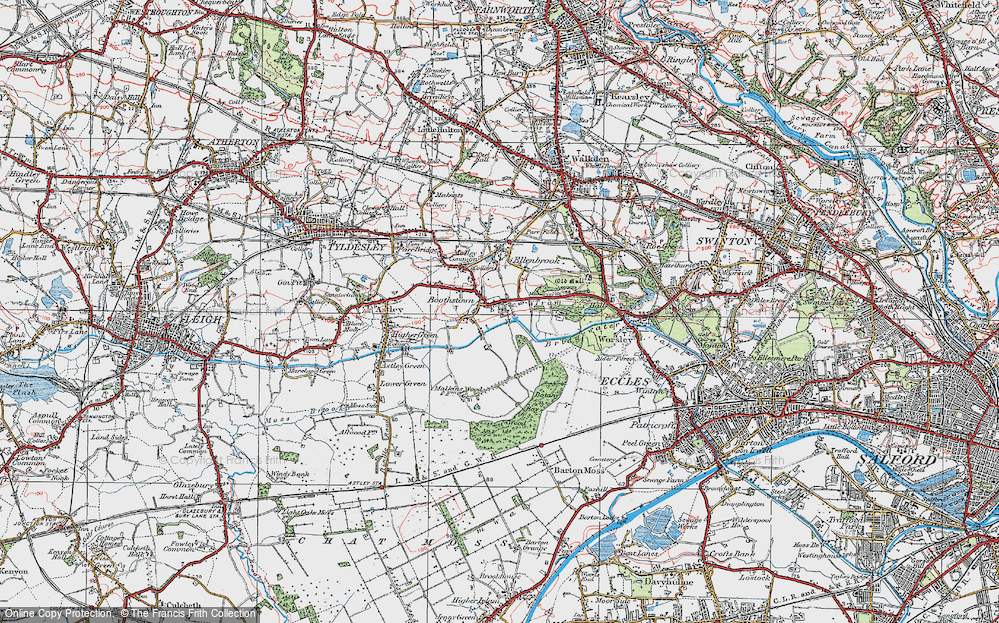 Old Map of Historic Map covering Botany Bay Wood in 1924