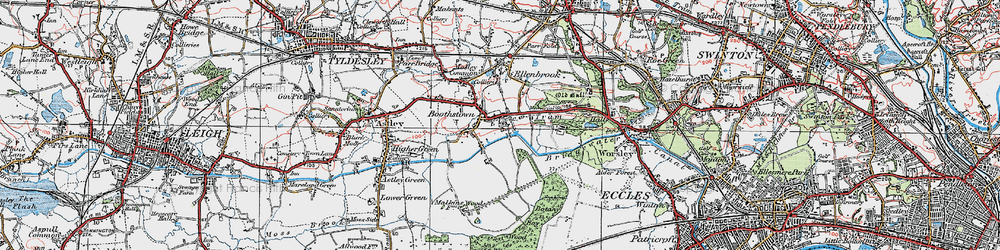 Old map of Boothstown in 1924