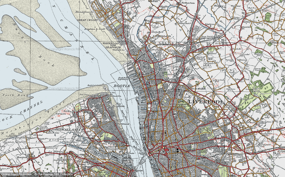 Old Map of Bootle, 1923 in 1923