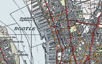 Old map of Bootle in 1923