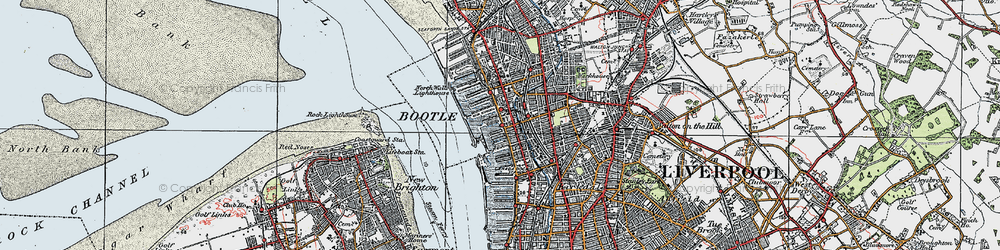 Old map of Bootle in 1923