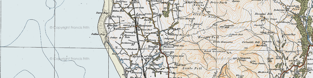 Old map of Bootle Fell in 1925