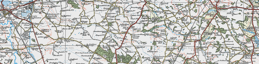 Old map of Boots Green in 1923