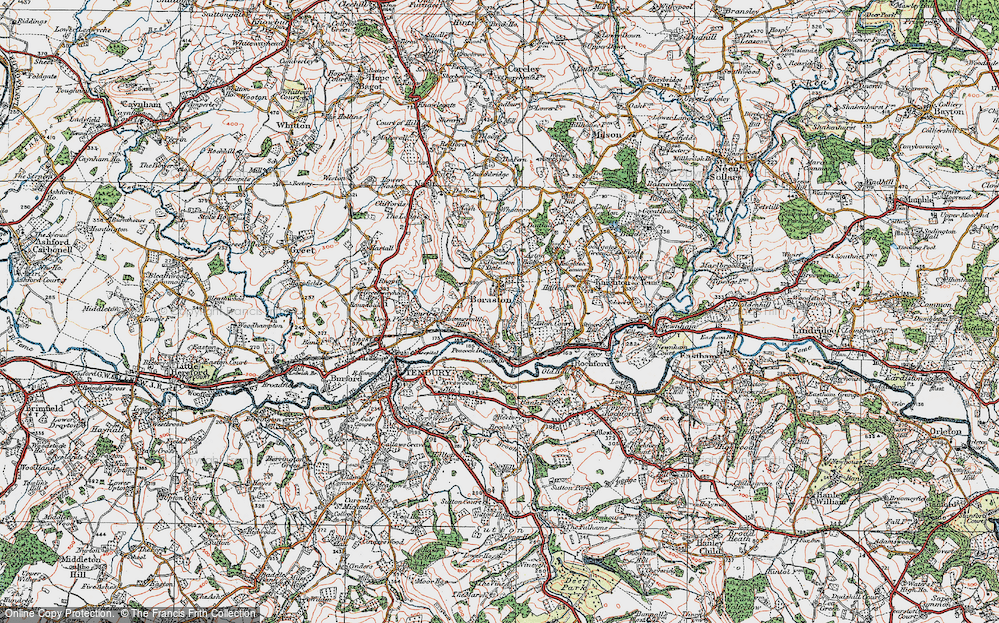 Old Map of Boraston, 1920 in 1920