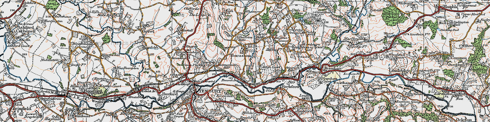 Old map of Boraston in 1920