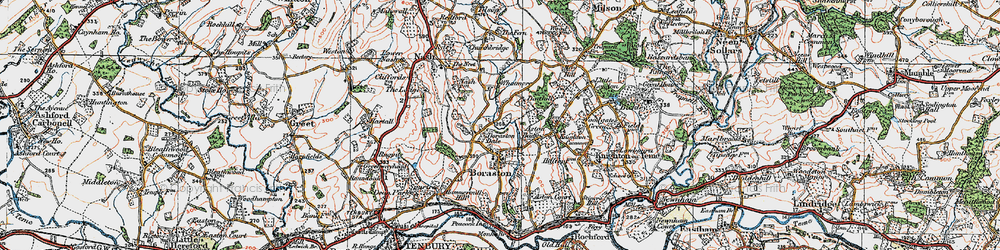 Old map of Boraston Dale in 1920