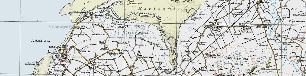 Old map of Whinclose in 1925