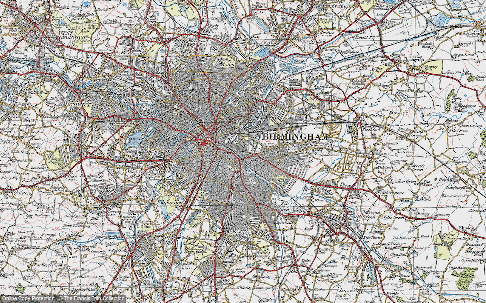 Historic Ordnance Survey Map of Bordesley, 1921