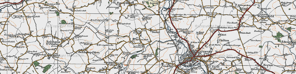 Old map of Borley in 1921