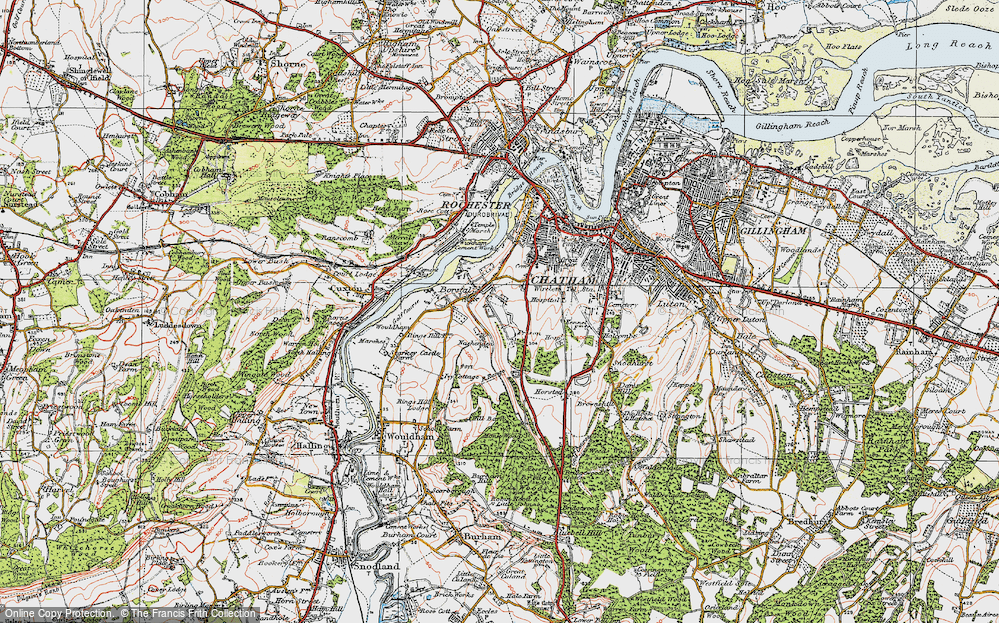 Old Map of Borstal, 1921 in 1921