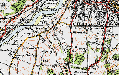 Old map of Borstal in 1921