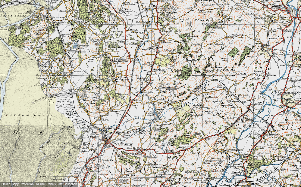 Old Map of Borwick, 1924 in 1924