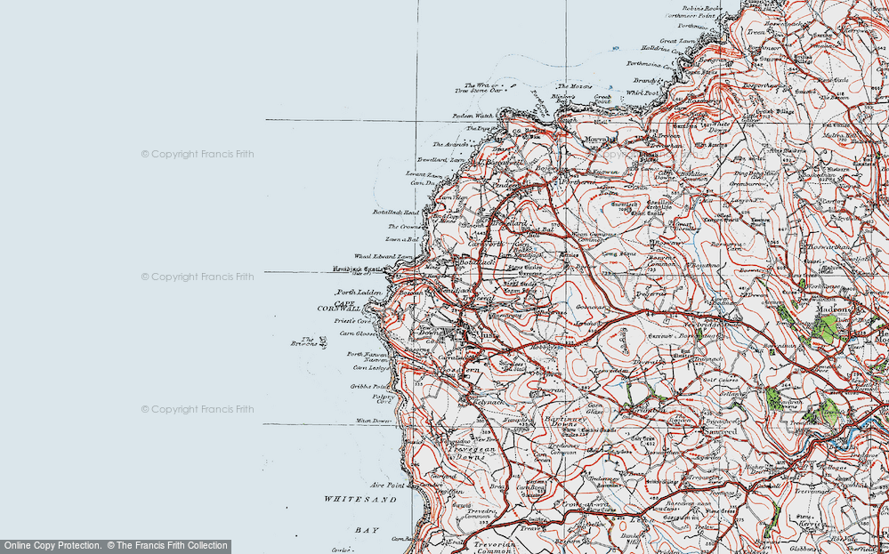 Old Map of Boscean, 1919 in 1919