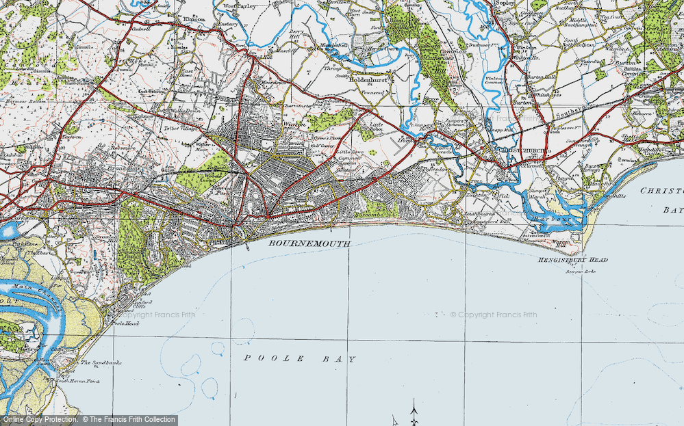 Old Map of Boscombe, 1919 in 1919