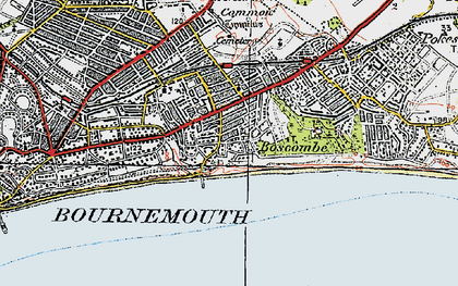 Old map of Boscombe in 1919