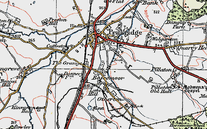Old map of Boscomoor in 1921